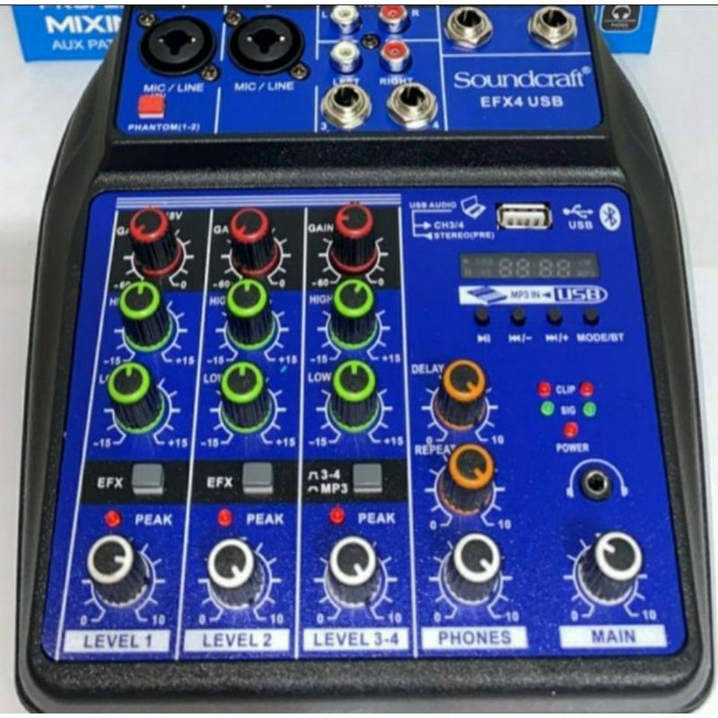 Mixer Soundcraft 4 Channel EFX 4 Bluetooth USB Support Soundcraft PC