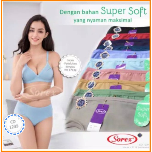 CD SOREX 1239 LUSINAN CD Sorex 1239 | Celana Dalam Wanita Sorex Lusinan Size M,L,EL dan QL SOREX