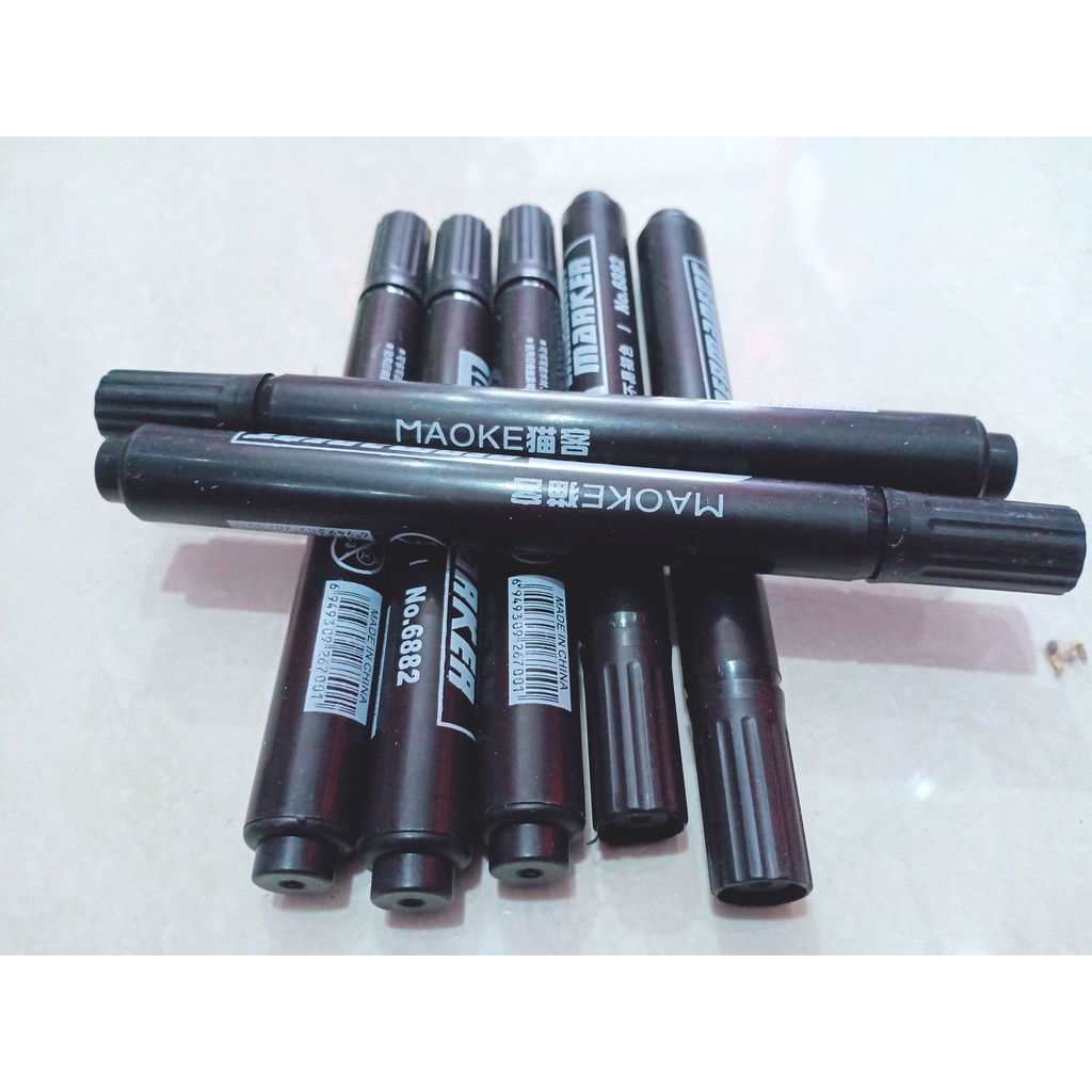 

TERMURAH Spidol Hitam Permanent Marker MAOKE