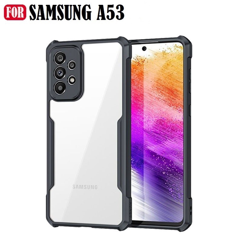 Case Samsung Galaxy A53 Hardcase Transparant Protect Camera