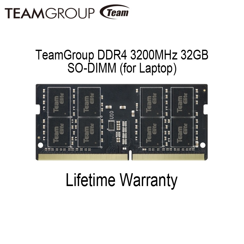 TeamGroup DDR4 3200MHz 32GB Sodimm for Laptop / Team Memory DDR4 3200 32GB