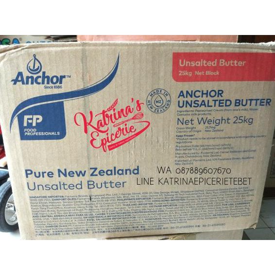 

1 KG ANCHOR UNSALTED BUTTER MENTEGA TAWAR UNTUK CAKE COOKIES DLL