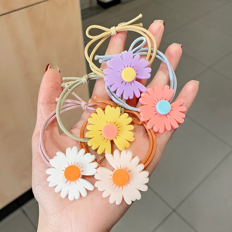 MURMURE.ID | [PILIH WARNA] KARET RAMBUT IMPORT MOTIF BUNGA DAISY IKAT RAMBUT WANITA ALA KOREA HA054-3