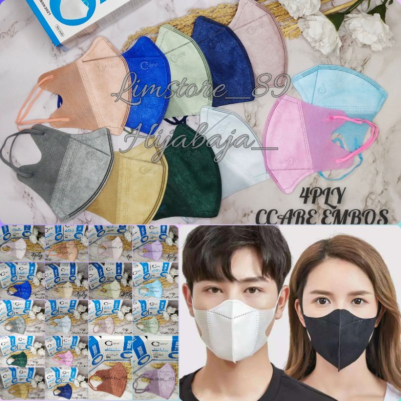 MASKER DUCKBILL / MASKER DUCKBILL WARNA C-CARE 4PLY / MASKER DUCKBILL 4PLY / KEMENKES RI