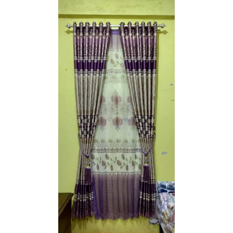 Gorden motif batik jawa tengah/gorden pintu/jendela