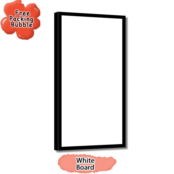 

White Board Melamin / Papan Tulis Putih Ukuran 30x60 cm