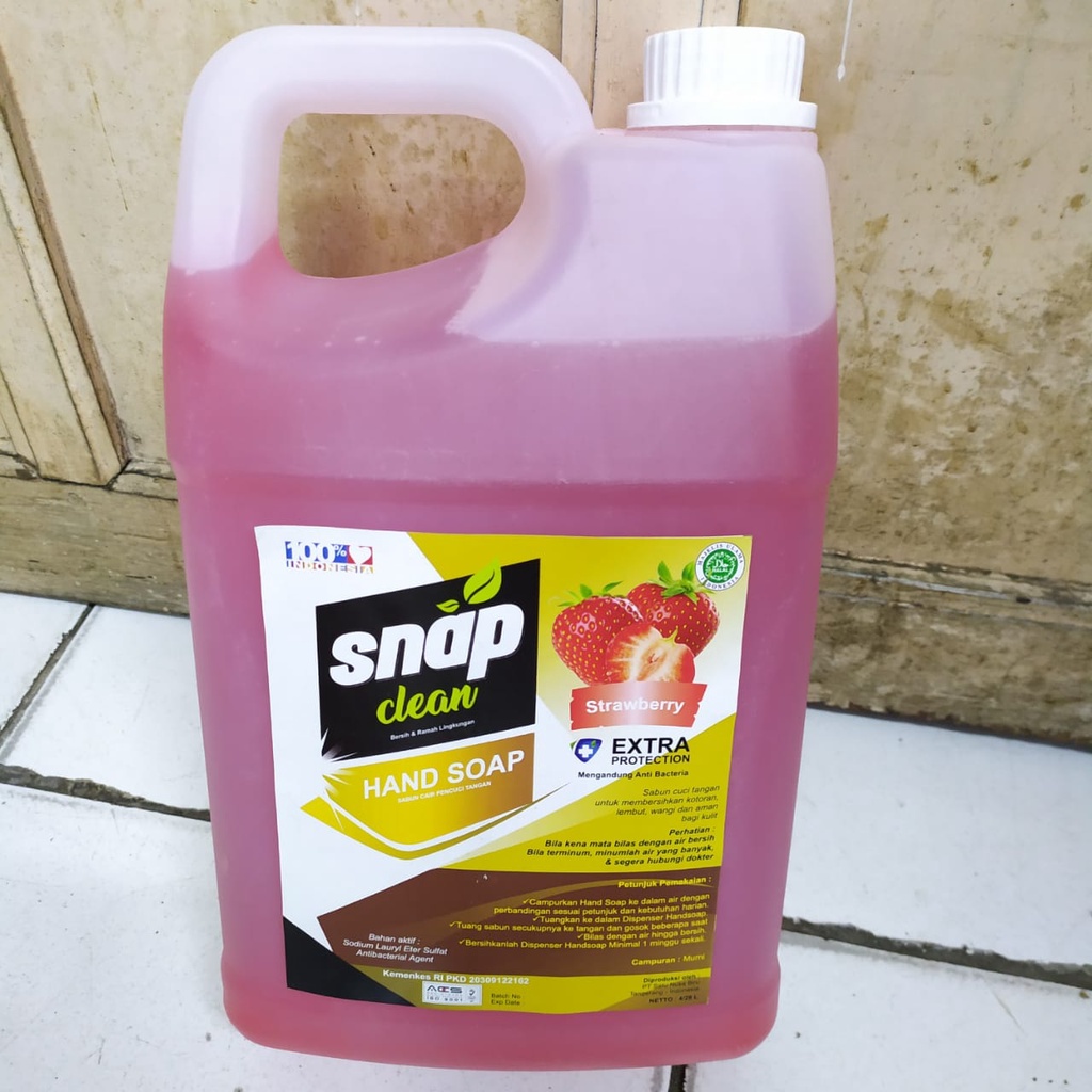 Sabun Cuci Tangan Snap Clean 4 Liter Hand Soap Handwash Snap Clean