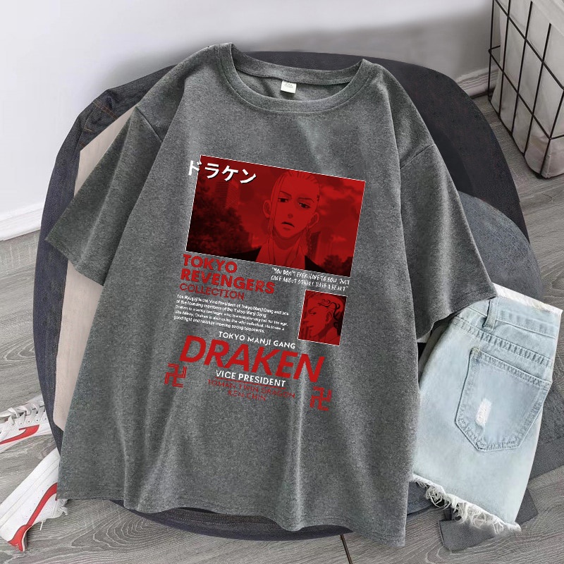 Tshirt Draken the Vice President Streetwear Anime Manga Tokyo Revengers Premium Unisex