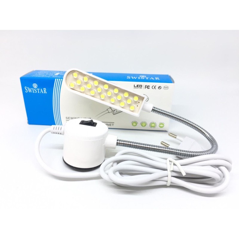 Lampu Mesin Jahit Flexible Besi 20 LED Swistar/Kaesar 820