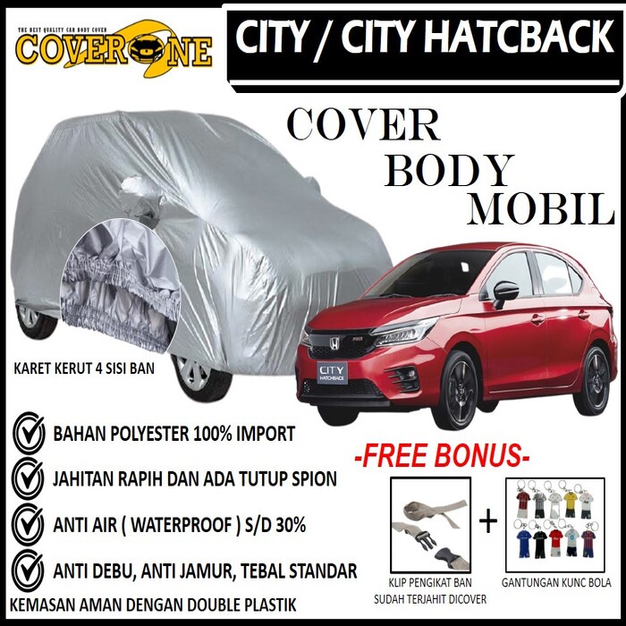 Selimut Sarung Body Cover Mobil Honda City / Mantel Penutup Mobil Honda City / Cover Mobil Outdoor Indoor / Selimut Mobil / Sarung Mobil / Cover Mobil Waterproof Anti Air Free Pengikat Ban