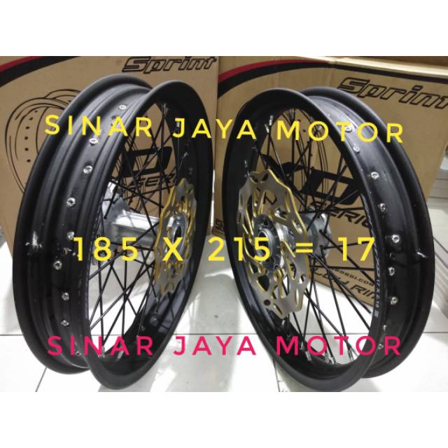 Velg pelak sepaket klx 150 supermoto ring 17 1set