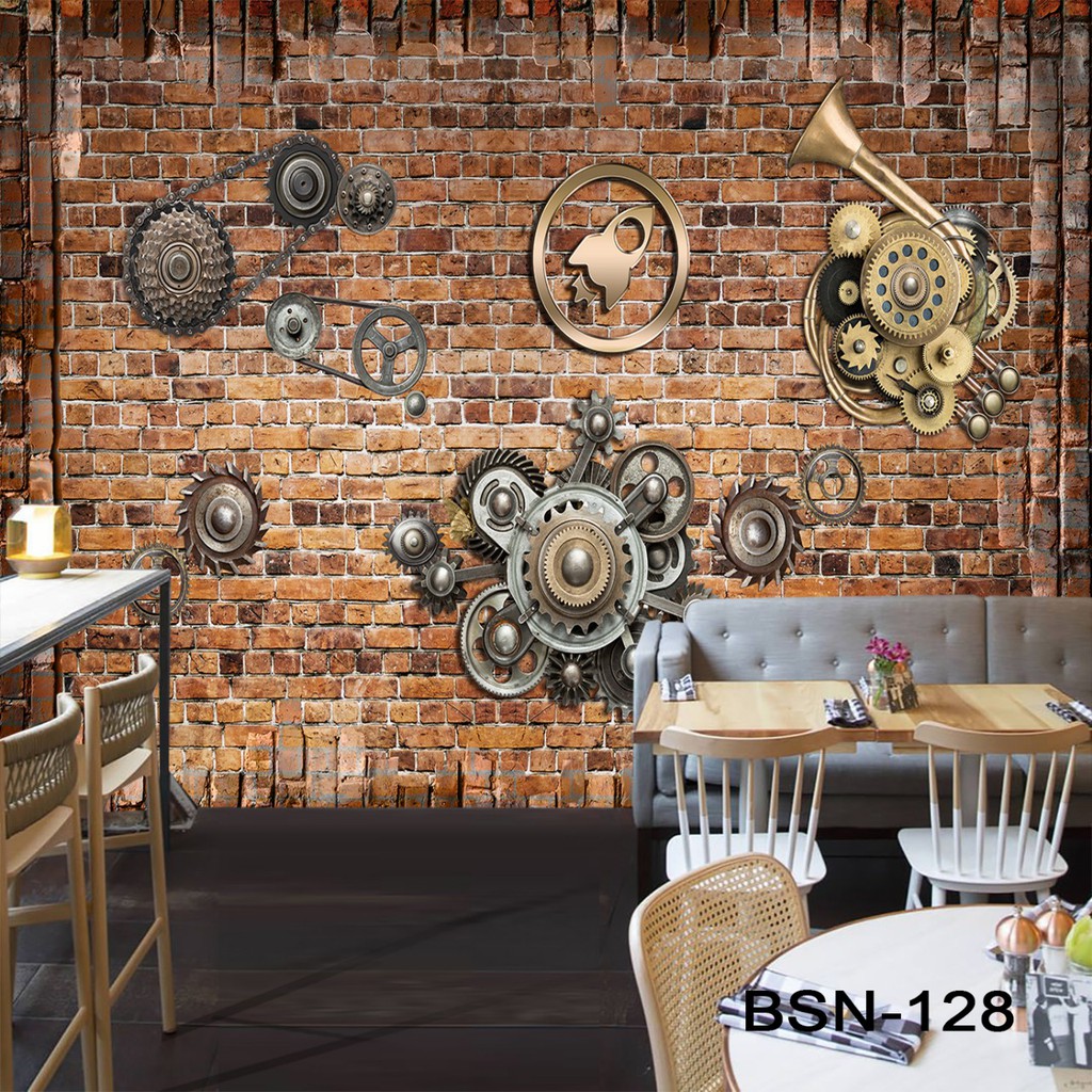  WALLPAPER  3D  WALLPAPER  CUSTOM WALLPAPER  DINDING  KAFE 