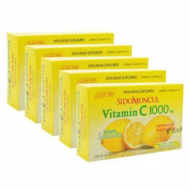 Jual Vitamin C 1000 Mg Sido Muncul Rasa Lemon Indonesia Shopee Indonesia