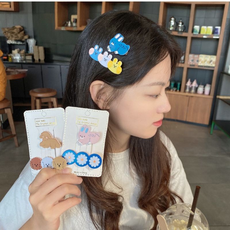 [COD] 2 pcs 1 set JEPIT RAMBUT CUTE LUCU ALA KOREA JEPIT RAMBUT IMPORT JEPIT RAMBUT KOREA KARAKTER KUCING PUPPY PREMIUM IMPORT