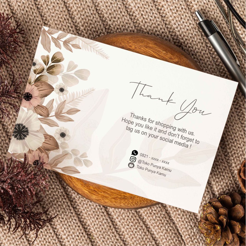 Jual Kartu Ucapan Online Shop, Hampers, Kartu Terima Kasih 003 | Shopee
