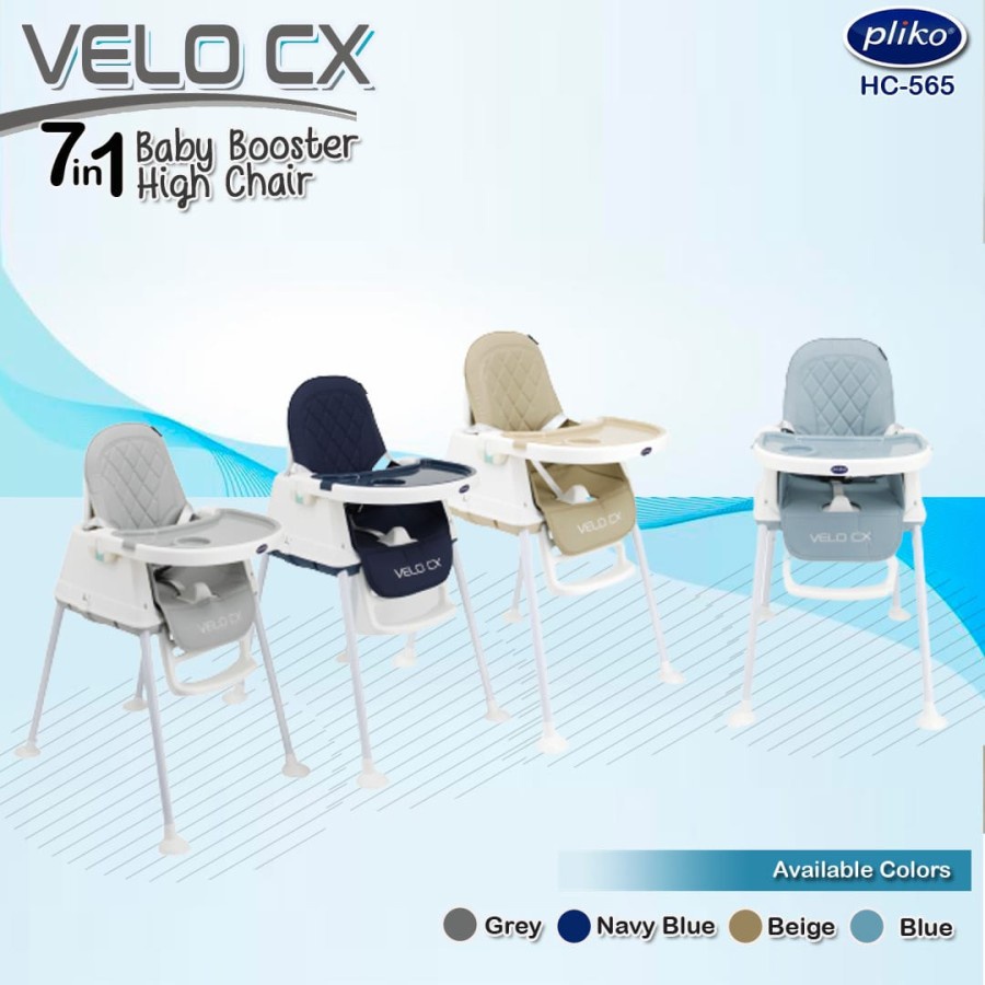 High Chair Pliko 7in1 Velo DX HC-566/ VELO LX HC-562 / Velo CX HC-565 / Velo LX 6in1 HC 560 /Kursi Makan Bayi