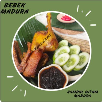 Bebek Goreng Sambal Hitam Madura / Bebek Ungkep Bumbu Hitam Khas Madura Kemasan Vacum