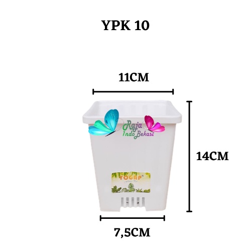 Rajaindobekasi Pot Yogap Kotak 10 Putih Pot Yogap 10 13 15 17 18 19 25 30 Pot Yogap Lusinan Pot Kotak Panjang Kecil 8 Cm Tinggi Pot Segi Empat Hias Panjang Plastik