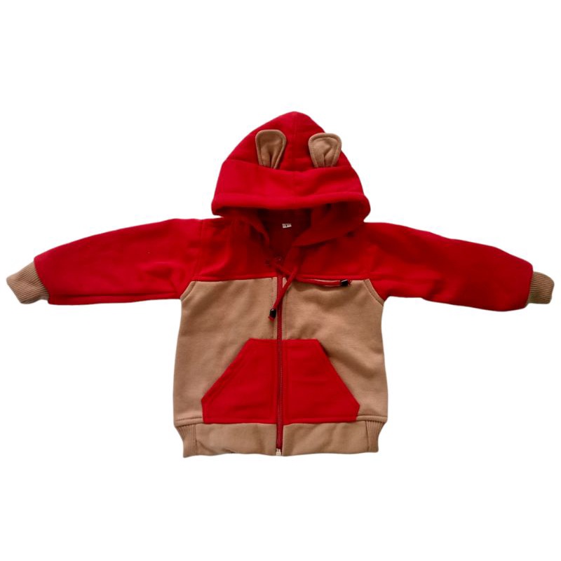 Jaket Bayi Newborn Karakter Kelinci-Moca-Marun (Saku