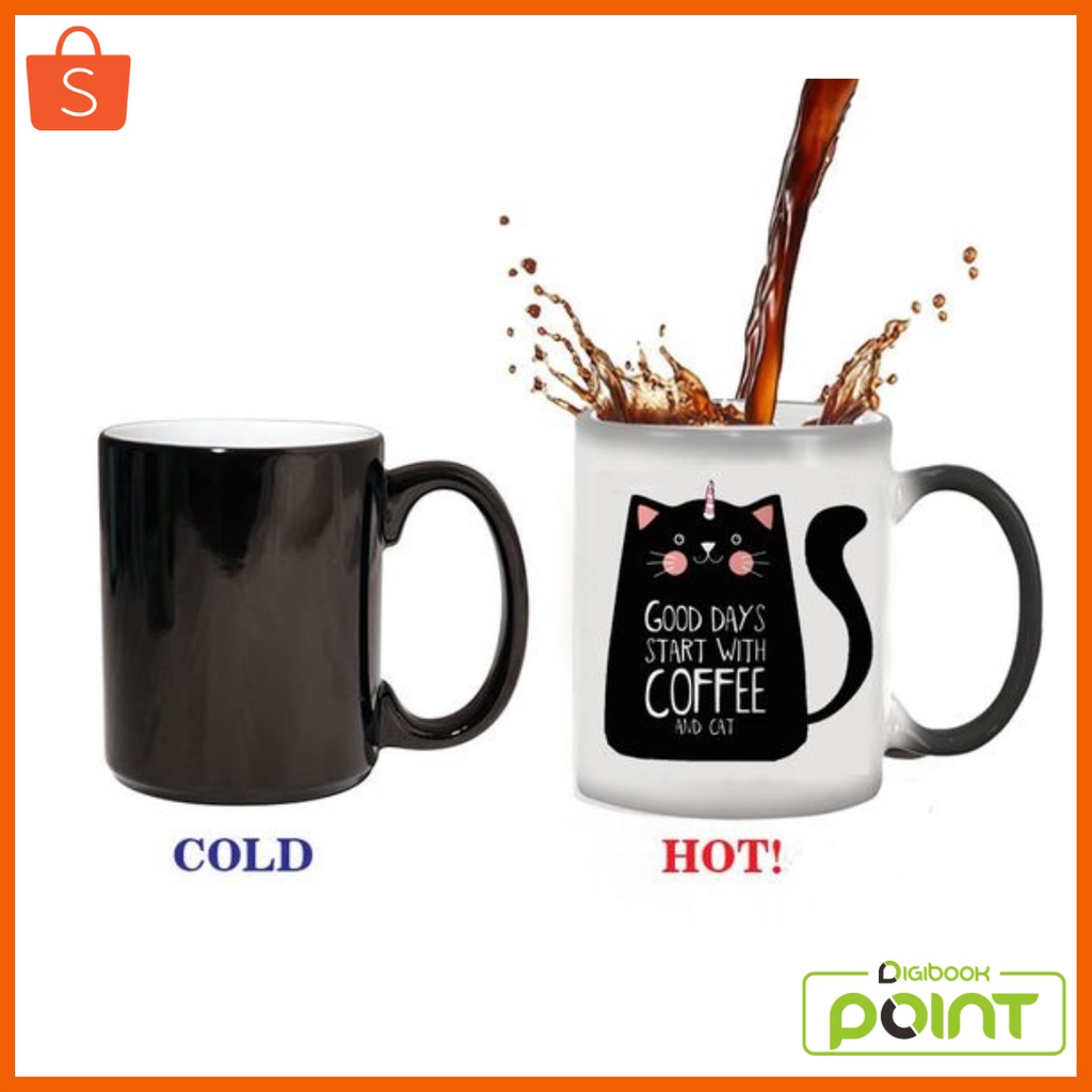 Cetak Souvenir Mug Magic / Mug Bungklon Tanpa PO Pengerjaan Ekspress