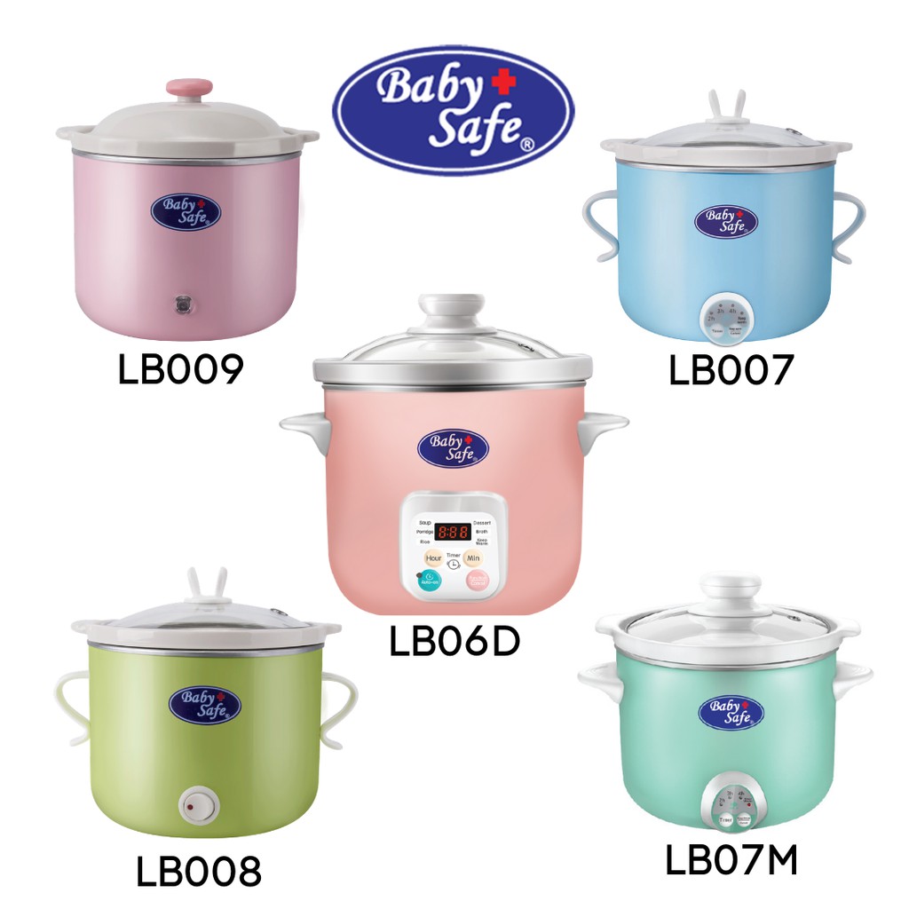 Baby Safe Slow Cooker Digital Timer Food Maker Alat Masak Menghangatkan Makanan MPASI Bayi Babysafe