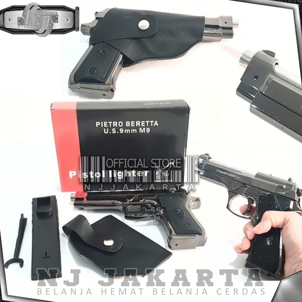 MANCIS KOREK API PISTOL 1 BANDING 1 LIGHTER BARETTA BISA DI KOKANG