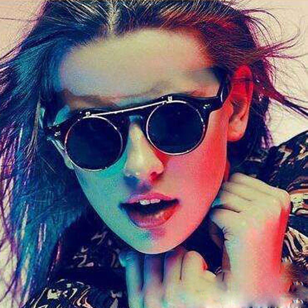 [Elegan] Kacamata Bulat Perlindungan Sederhana Kacamata Pria Wanita Korea Kacamata Anti Radiasi Untuk Wanita Sale Flip Kacamata Anti Radiasi Untuk Wanita Eyewear Women Glasses