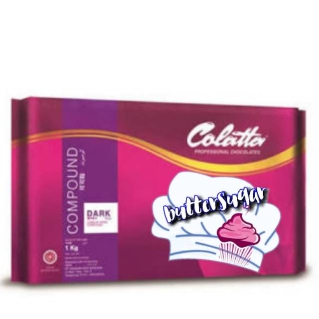 

COLATTA DARK CHOCOLATE COMPOUND 1KG / COKLAT COMPOUND / DARK CHOCOLATE