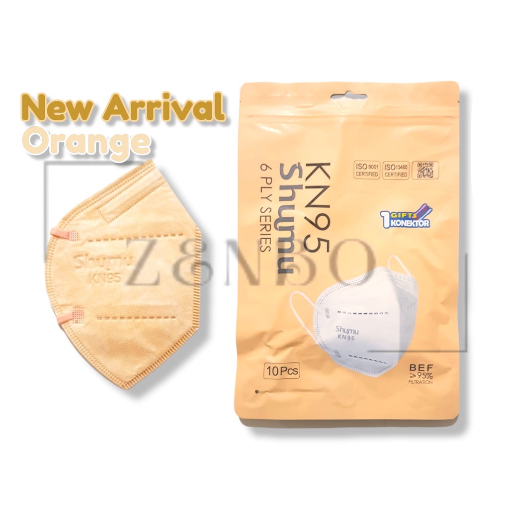 Masker Shumu Kn95 Premium Earloop 6 Ply Warna Warni 10 Pcs 6Ply KN 95