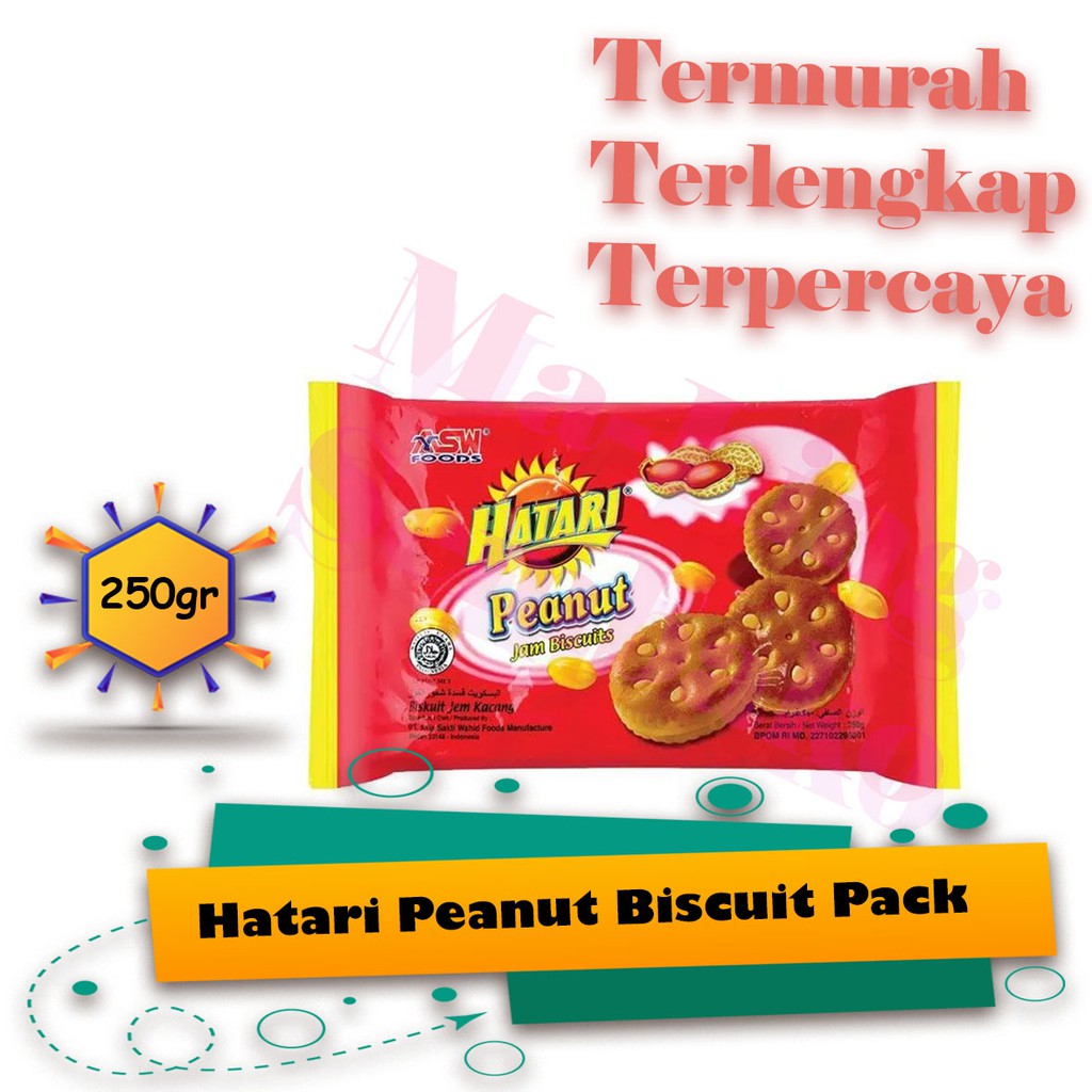 

HATARI JAM BISCUIT PEANUT 250G, Kue, Snack, Makanan Ringan, Cemilan, Biskuit, Makanan, Snack Kacang