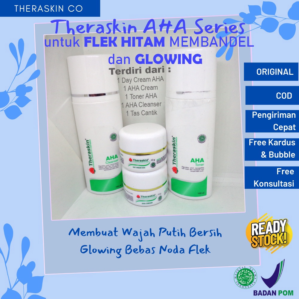 Theraskin Flek / Theraskin Glowing AHA / Cream Theraskin Flek / Krim Theraskin Paket Flek Asli / The
