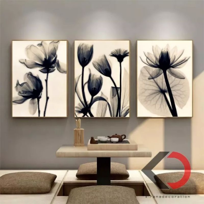 Hiasan dinding Bunga tulip walldecor ruang tamu kamar pajangan rumah.