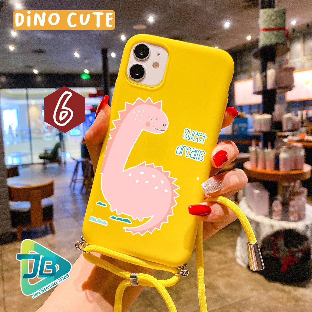 Softcase Slingcase Tali Lanyard Candy DINO CUTE Samsung A11 M11 A21s M51 M30 A20S JB3831