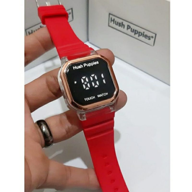 Bisa Cod ✓ Jam Tangan Wanita Jam Tangan Digital Touchscreen Jam Tangan Hushpuppies Rubber