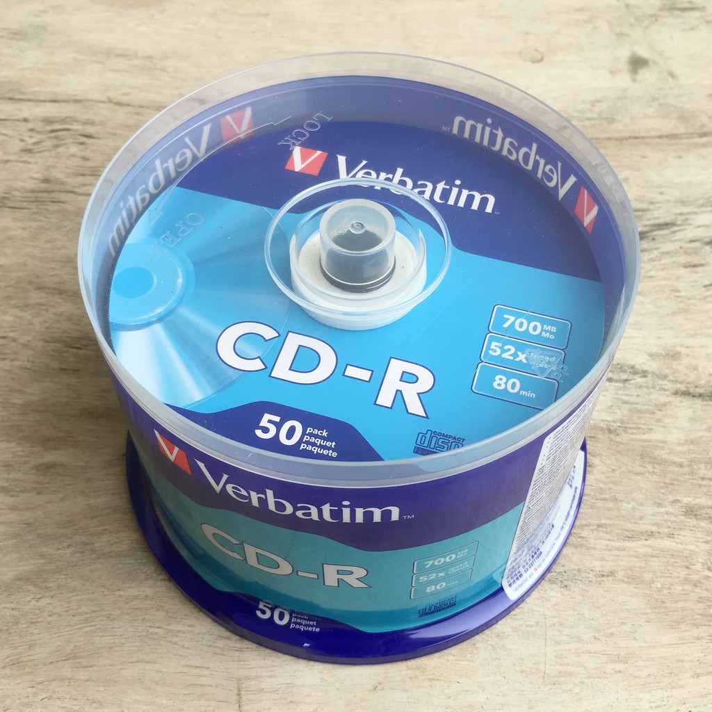 CD-R Verbatim Tabung (50 pcs) Silver 52X 700 MB