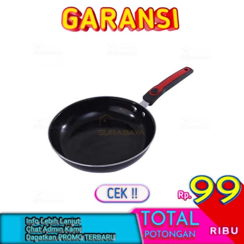 Wok Pan Anti Lengket 34 cm  Gangang Panjang