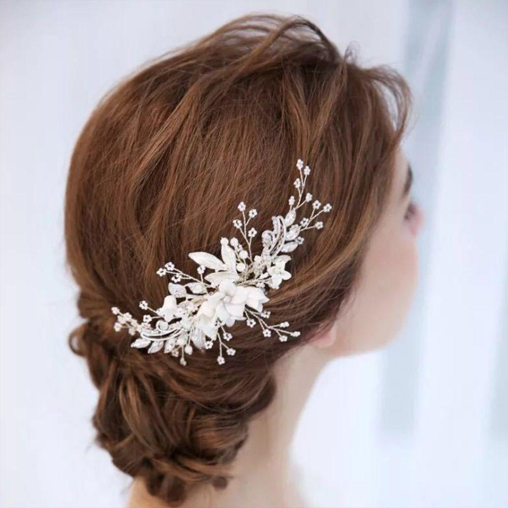 Sirkam Rambut Wanita Bahan Porselen Desain Nanas Untuk Bridesmaid / Pernikahan