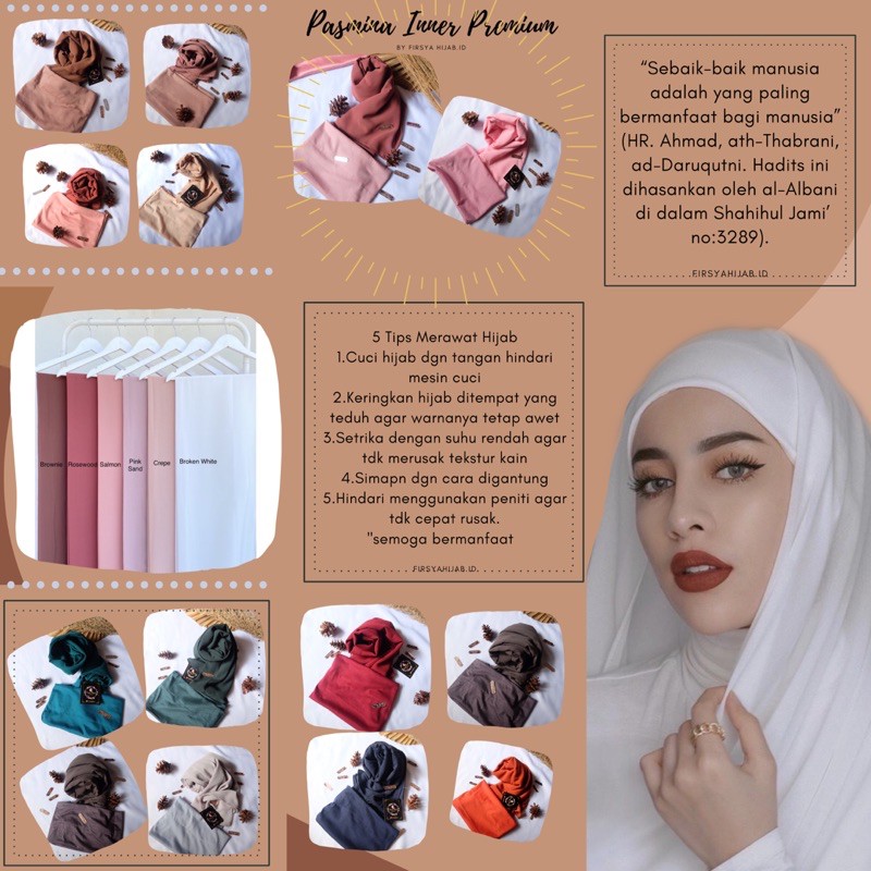 JILBAB PASHMINA INNER 2 In 1 CERUTY PREMIUM / PASMINA INNER 2 In 1 PREMIUM CERUTY BABYDOLL FIRSYA HI