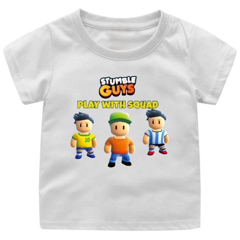 BAJU  STUMBLE GUYS(play with squad)ANAK CEWEK-COWOK 1-12TAHUN BAJU VIRAL STUMBLE GUYS