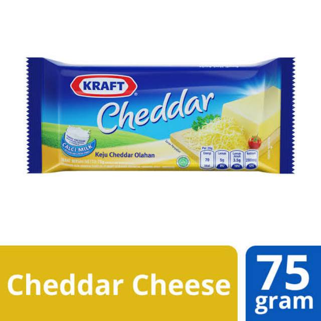 

Keju Kraft Cheddar 75g / Cheddar Cheese