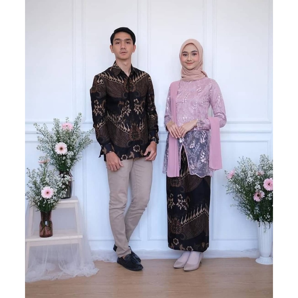 Set Kebaya Modern Couple Batik Kebaya Wisuda Aldiva