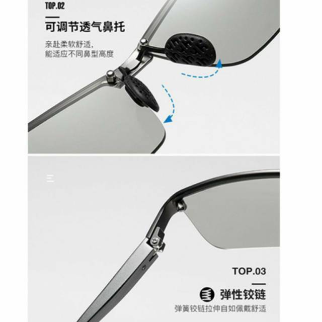 Original Kacamata photosensitif Outdoor Polarized Anti UV 400 pria