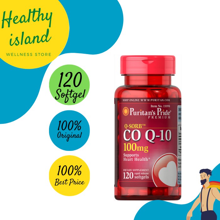 Puritan’s Pride Coq10 100 Mg - 120 Softgel