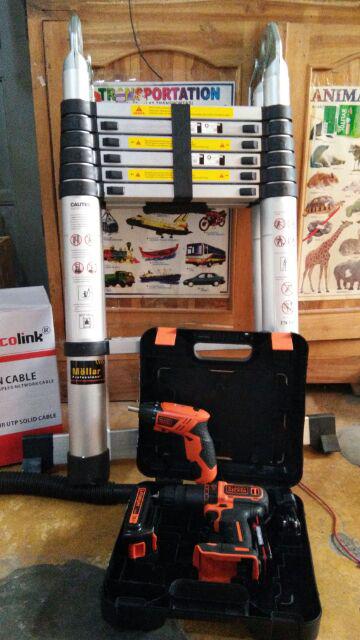 Tangga Double Teleskopik 2.2+2.2  4.4 M Telescopic Mollar