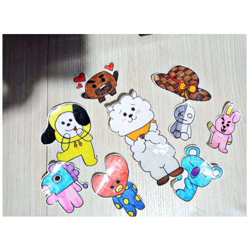 

STICKER BT21 CUTE , Bisa Order bentuk/ Variasi lain + size (ukuran)