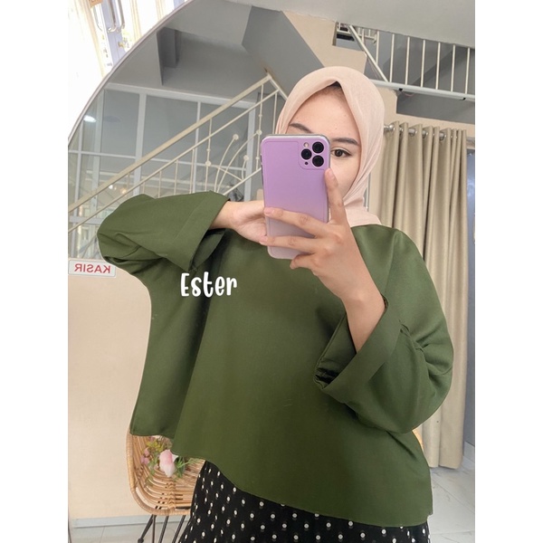 daniella crop top // atasan lucu // baju atasan wanita // luna crop top // stacy crop top-Ester (SH)