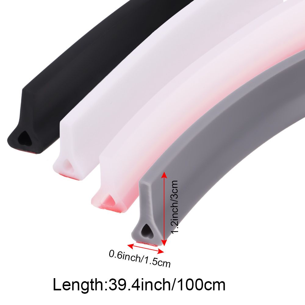 PREVALENT Shower Dam Barrier Water Retaining Strip Bathroom Accessories Self-Adhesive Water Stopper Flood Barrier Non-slip Bendable Silicone Dry and Wet Separation Shower Dam Door Bottom Sealing Strip/Multicolor