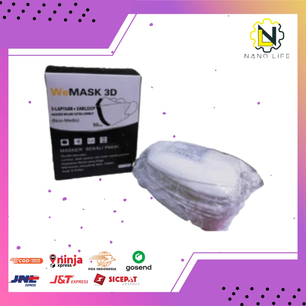 Masker Duckbill WeMask 3D Earloop Isi 50 pcs