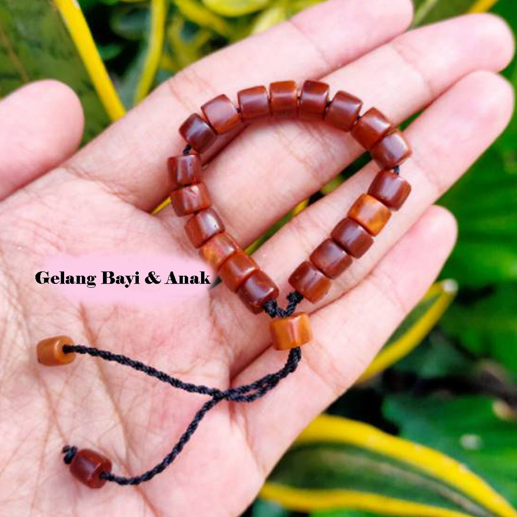 [✅COD] Gelang Kesehatan Anak Bayi Kaokah Koka Kokka Kaoka Kaukah Kokah Asli Original Model Marjan Coklat Polos