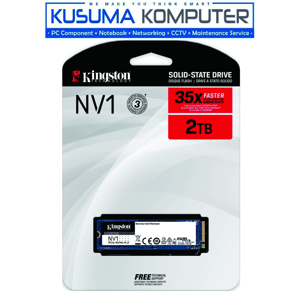 Kingston SSD NV1 2TB NVMe PCIe Gen 3.0 x4 SNVS/2000G